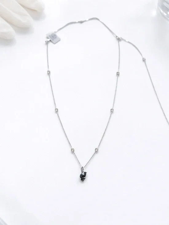 Gucci Sterling Silver 925 Chick Necklace - Aged Finish Animalier Collection. - Picture 2 of 5